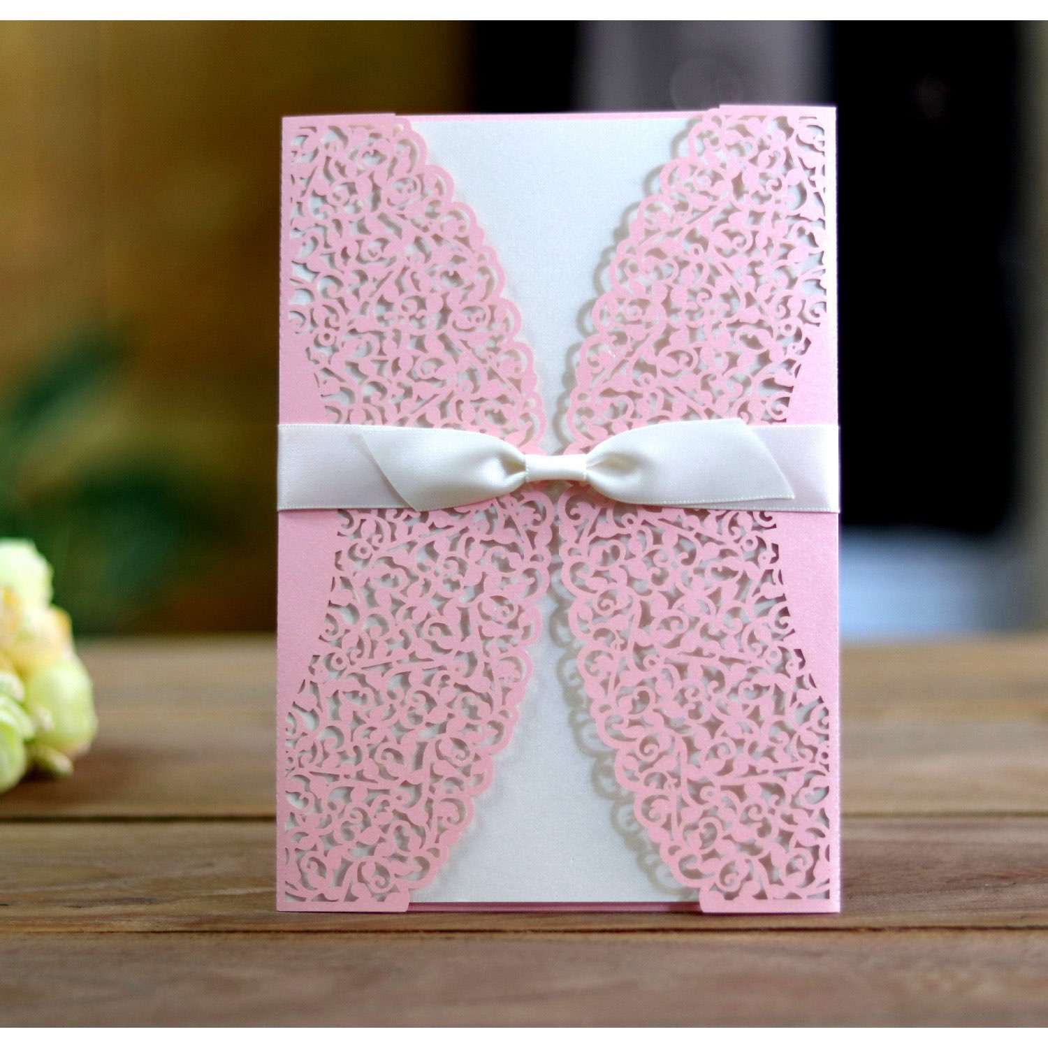 Card Wedding Invitation Laser Marriage Invitation With Envelope Customization